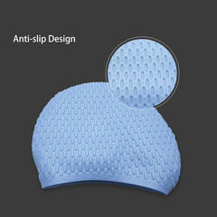 High-Performance Non-Slip Silicone Swimming Cap with Thermal Insulation and Bump Design