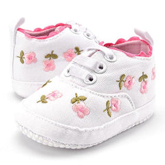 Floral Lace Baby Girl Soft Walking Shoes for Toddlers