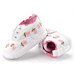 Floral Lace Baby Girl Soft Walking Shoes for Toddlers