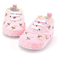 Floral Lace Baby Girl Soft Walking Shoes for Toddlers