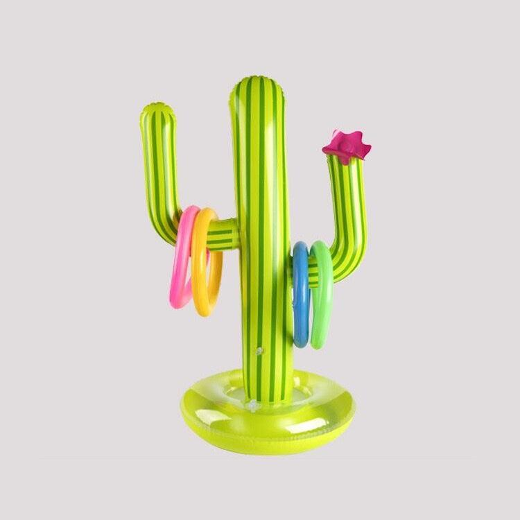 Inflatable Cactus Water Ring Toss Game for Kids