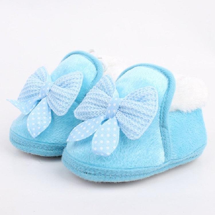 Cozy Cotton Toddler Boots with Bow - Warm and Soft Bottom Shoes for All Seasons