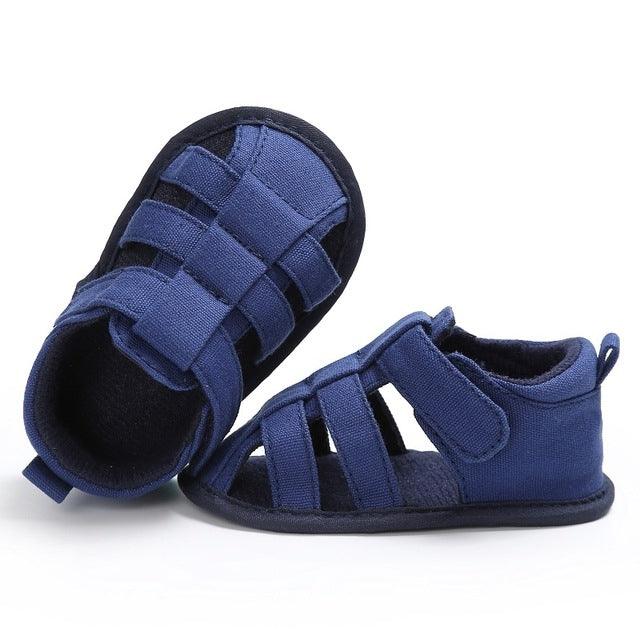 Breathable Canvas Sandals for Baby Boys with Soft Bottoms