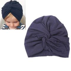 Cotton Soft Baby Turban Hat for Girls - Summer Bohemian Newborn Cap