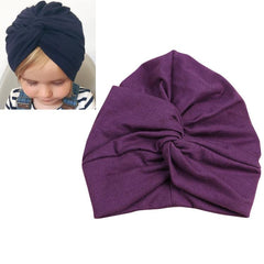 Cotton Soft Baby Turban Hat for Girls - Summer Bohemian Newborn Cap