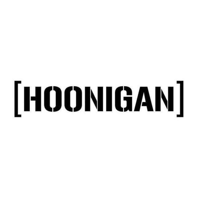 HOONIGAN Fashion Racing Car Sticker for Vehicle Decoration, 19x7cm - black HOONIGAN word decal on white background, durable PET car sticker
