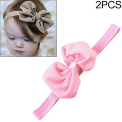 Set of 2 Chiffon Bow Hairbands for Baby Girls - Elegant Ribbon Headwear