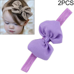 Set of 2 Chiffon Bow Hairbands for Baby Girls - Elegant Ribbon Headwear