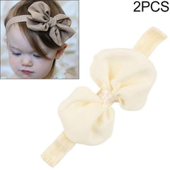 Set of 2 Chiffon Bow Hairbands for Baby Girls - Elegant Ribbon Headwear