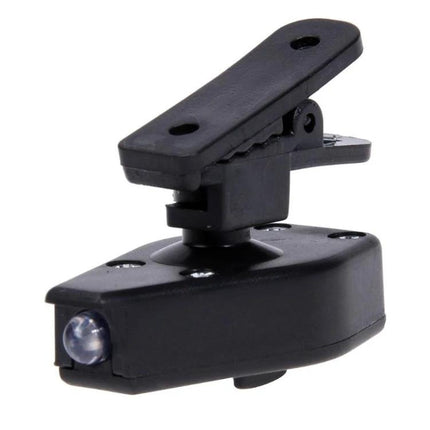 Clip-On Light for Glasses During Evening Reading Tasks - compact black clip-on LED light that attaches to eyeglass frames for focused late-night reading