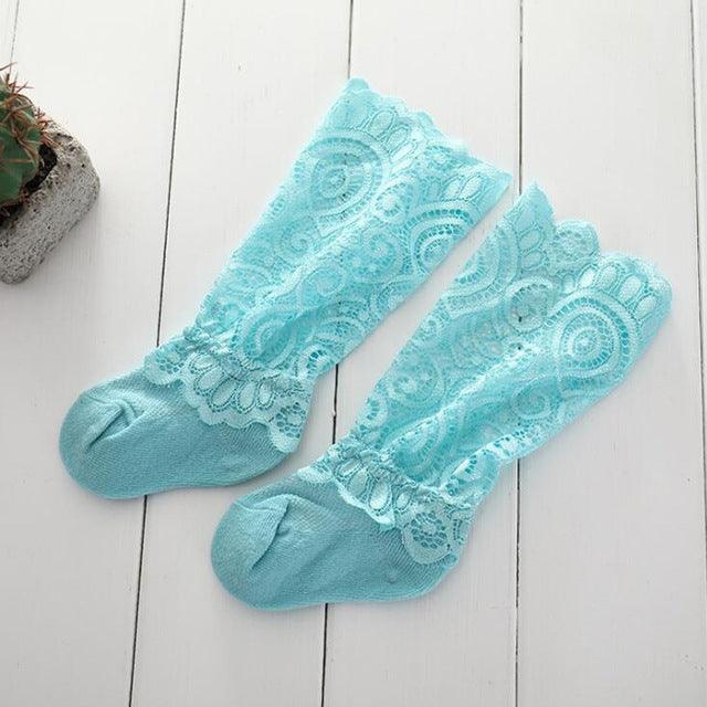 Charming Lace Baby Socks in Soft Cotton