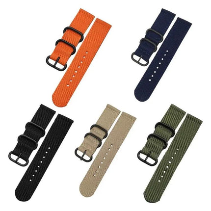 Washable Nylon Canvas Watch Strap 18/20/22/24mm Pin Buckle
