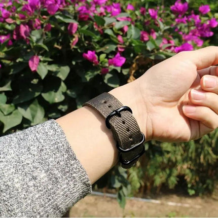 Washable Nylon Canvas Watch Strap 18/20/22/24mm Pin Buckle