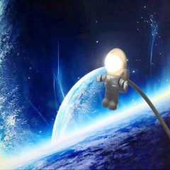 Astronaut USB LED Desk Lamp - Adjustable Night Light for PC & Emergency Use