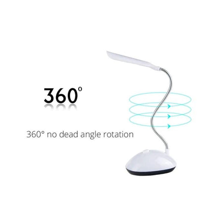 Bedside LED Lamp for Children's Evening Reading and Nighttime Use — 360° flexible gooseneck, soft round LED glow for bedside reading