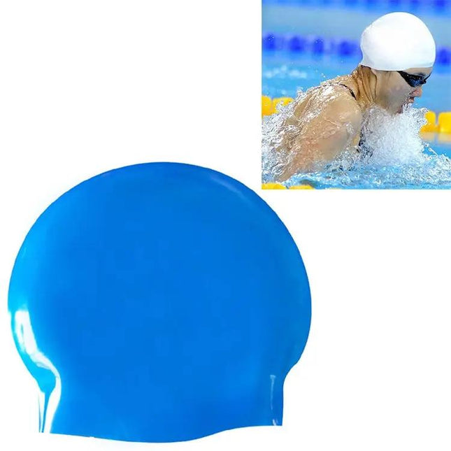 Silicone Swim Cap Glossy Seamless 22x19.5cm Unisex | Syndmart