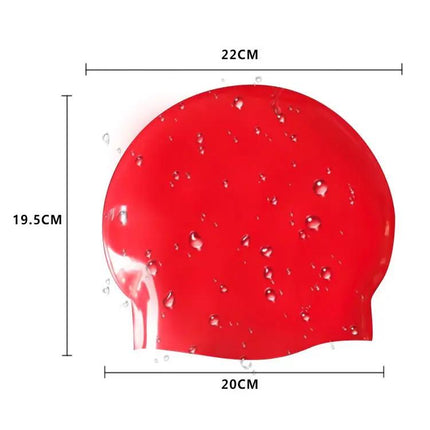 Silicone Swim Cap Glossy Seamless 22x19.5cm Unisex | Syndmart
