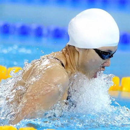Silicone Swim Cap Glossy Seamless 22x19.5cm Unisex | Syndmart