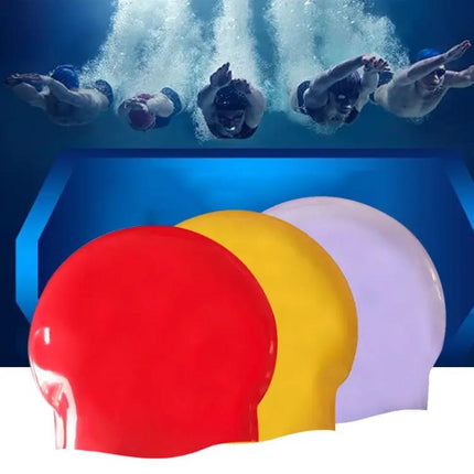 Silicone Swim Cap Glossy Seamless 22x19.5cm Unisex | Syndmart