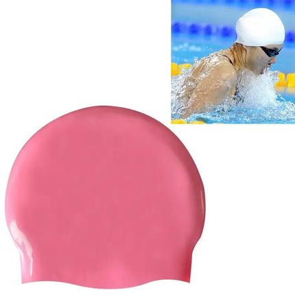 Silicone Swim Cap Glossy Seamless 22x19.5cm Unisex | Syndmart