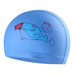 Kids Waterproof Cartoon Swimming Cap with PU Coating