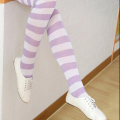 Kids' Japanese Striped Thigh-High Fashion Socks