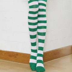 Kids' Japanese Striped Thigh-High Fashion Socks