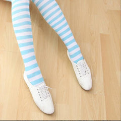 Kids' Japanese Striped Thigh-High Fashion Socks