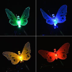 Solar-Powered Enchanted Butterfly Fiber Optic Fairy Lights for Outdoor Holiday Decor