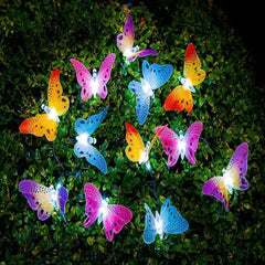 Solar-Powered Enchanted Butterfly Fiber Optic Fairy Lights for Outdoor Holiday Decor