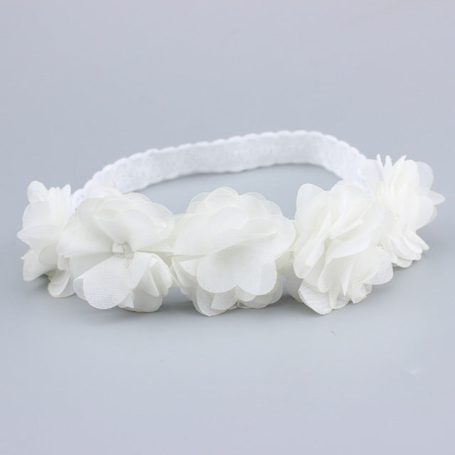 Diadema de flores para niña hecha a mano, accesorios para el cabello