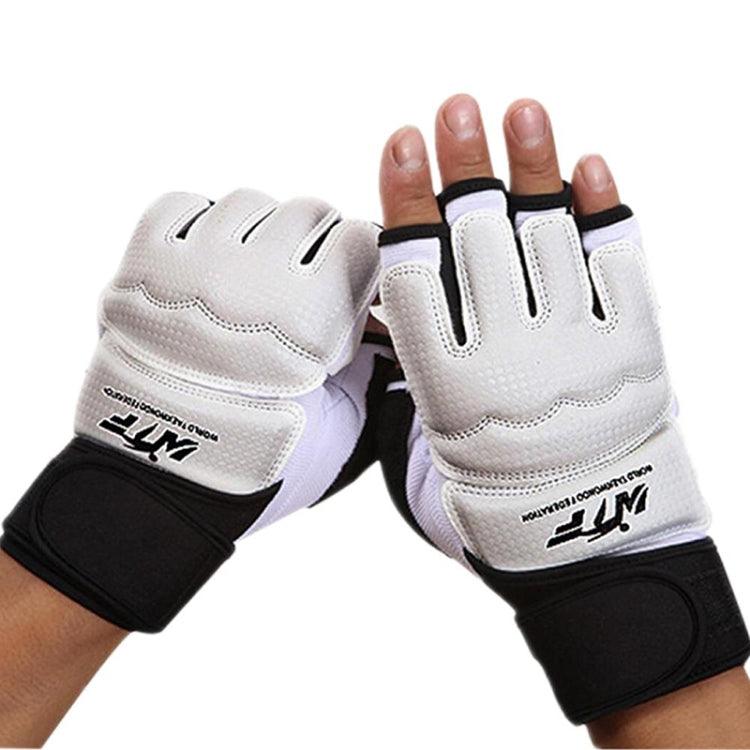 Gants de boxe demi-doigts pour adultes, en cuir PU, pour entraînement, fitness, sparring, taekwondo