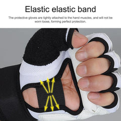 Half-Finger Boxing and Taekwondo Training Gloves for Adults - PU Leather Sparring Sandbag Fitness Gear