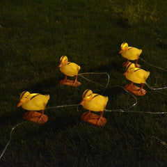 Whimsical Solar-Powered Duck Garden Lantern