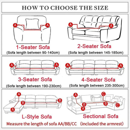 Stretch Polyester Sofa Cover With Pillowcase 190-230cm | Syndmart