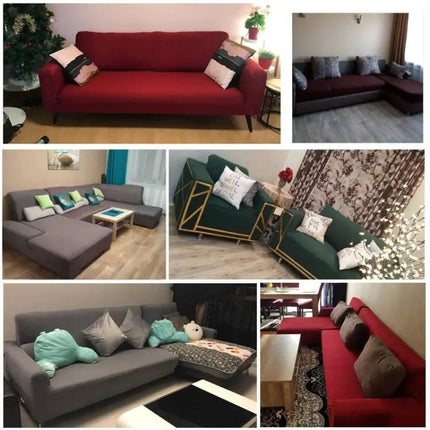Stretch Polyester Sofa Cover With Pillowcase 190-230cm | Syndmart