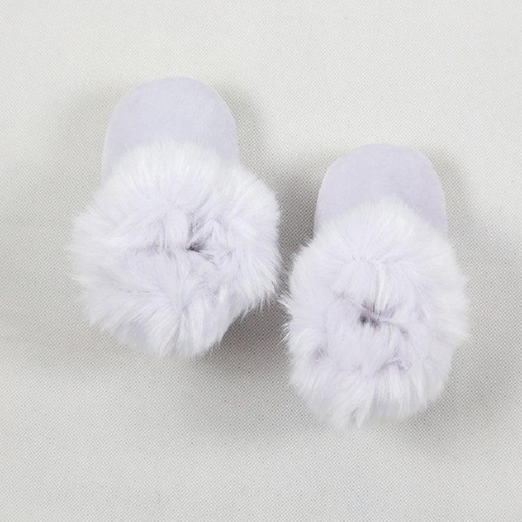 Cozy Winter Plush Baby Booties with Non-slip Sole for Indoor Use