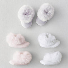 Cozy Winter Plush Baby Booties with Non-slip Sole for Indoor Use