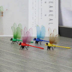 Charming 4-Piece Dragonfly Magnetic Decor Set for Home and Garden