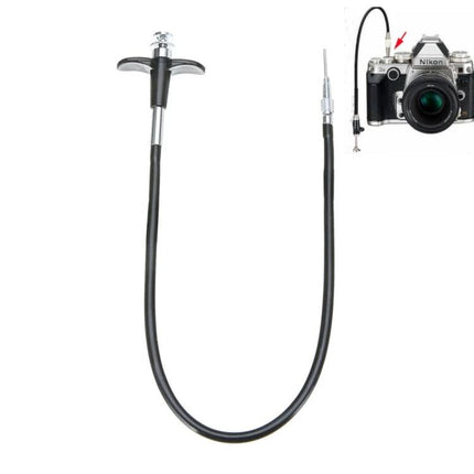 100cm Mechanical Shutter Release Cable for Fujifilm and Leica Cameras — black mechanical remote cable for tripod-mounted long exposures
