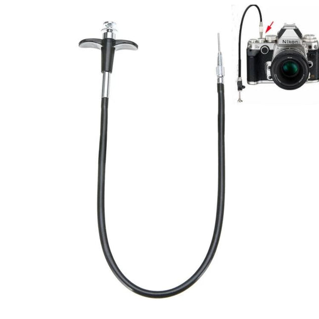 100cm Mechanical Shutter Release Cable for Fujifilm and Leica Cameras — black mechanical remote cable for tripod-mounted long exposures