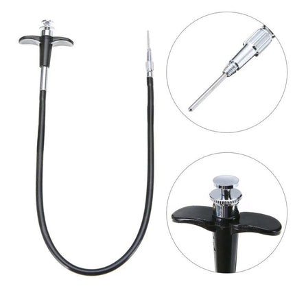 100cm Mechanical Shutter Release Cable for Fujifilm and Leica Cameras - black cable with T-handle and metal screw connector
