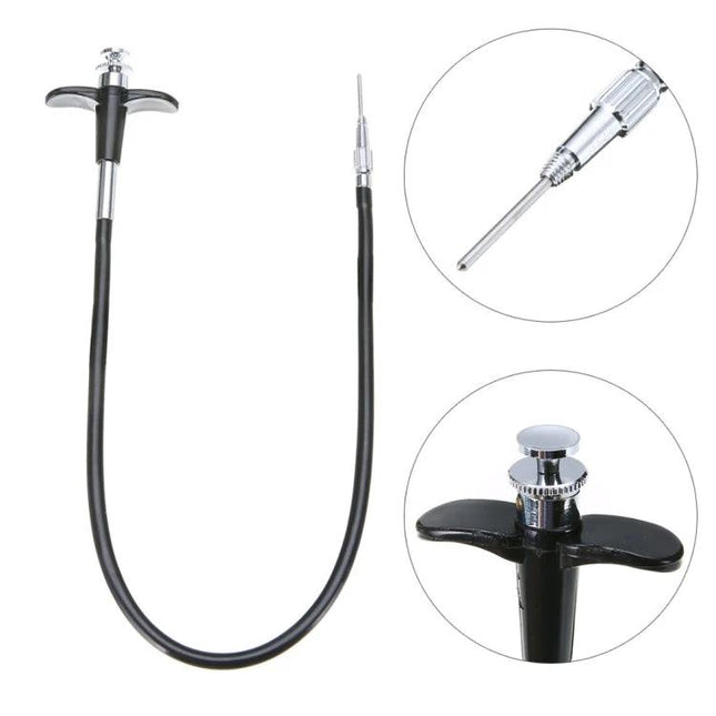 100cm Mechanical Shutter Release Cable for Fujifilm and Leica Cameras - black cable with T-handle and metal screw connector
