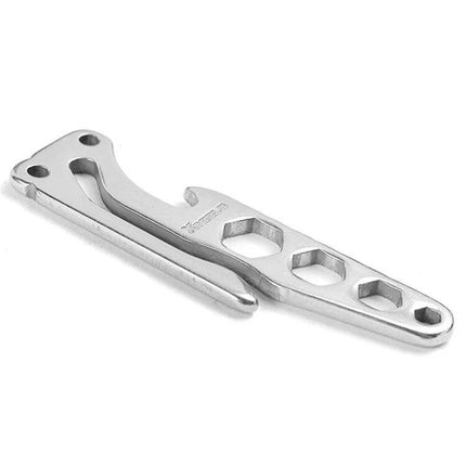 Pocket Stainless Steel Key Holder Bottle Opener For EDC slim 440C stainless keyring tool with hex wrenches for camping hiking everyday carry