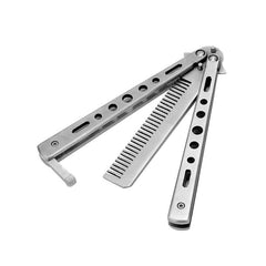 Stainless Steel Butterfly Training Knife Practice Comb (Unsharpened)