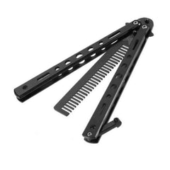 Stainless Steel Butterfly Training Knife Practice Comb (Unsharpened)