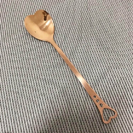 Heart Shaped Stainless Steel Teaspoon Set For Coffee Or Desserts - mirror-polished heart spoon, 14.3 cm stainless steel dessert and coffee stirring spoon