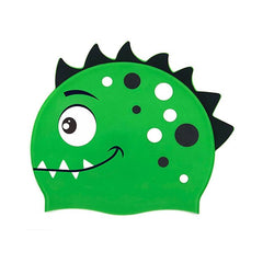 Kids Fun Dinosaur Silicone Swimming Cap for Comfort and Style