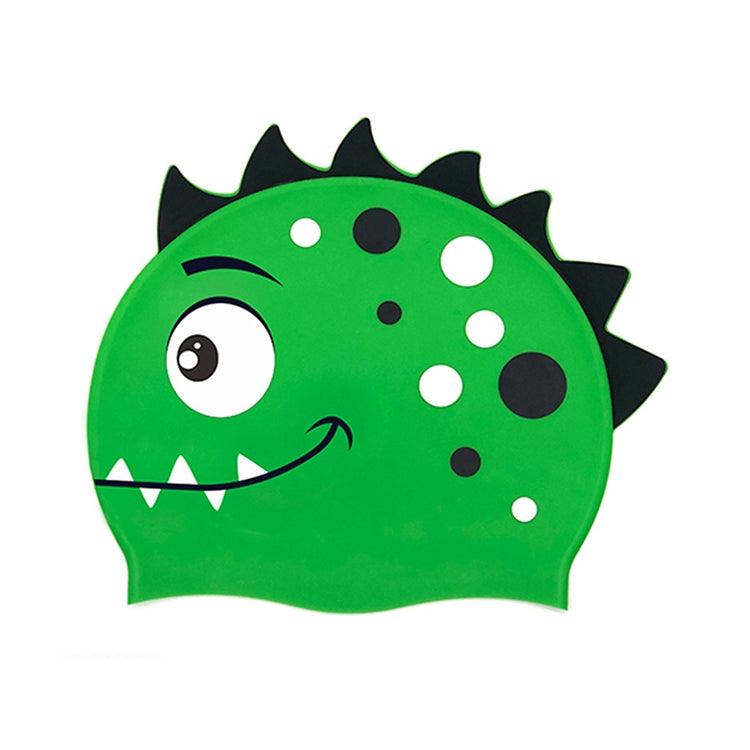 Kids Fun Dinosaur Silicone Swimming Cap for Comfort and Style