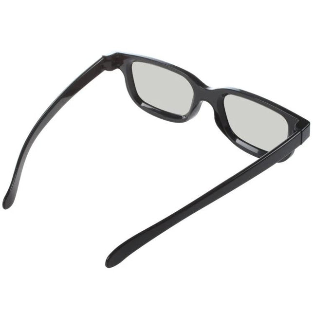 Fasdga Polarized 3D Glasses for Cinema Movie Viewing - black polarized 3D cinema glasses angled view